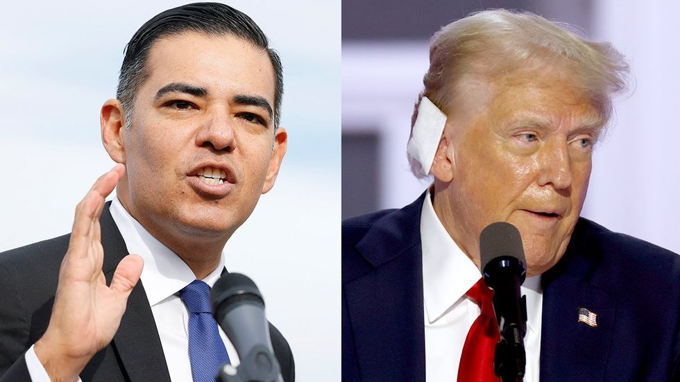 US rep robert garcia criticizes donald trump sweaty earpatch rnc2024 closing speech