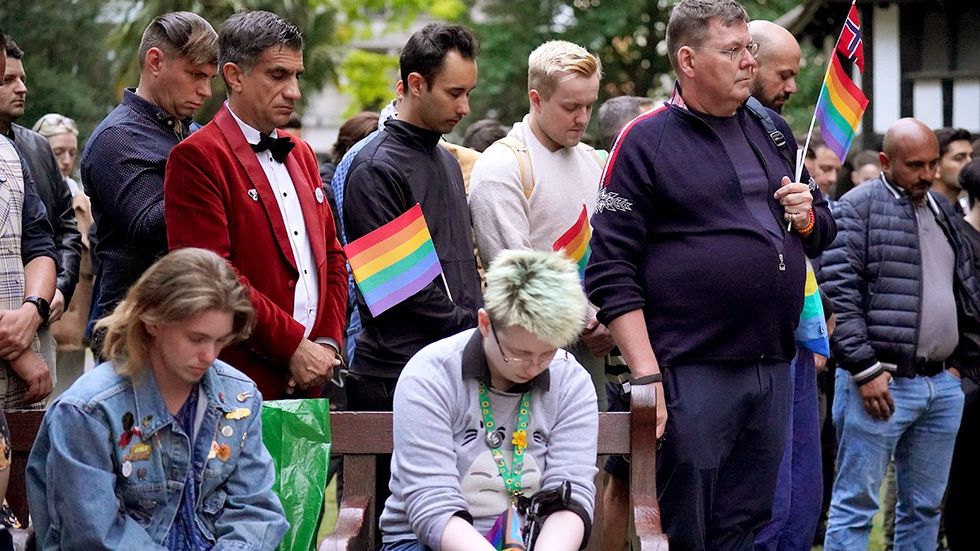 vigil moment of silence LGBTQ pride month attack Oslo Norway