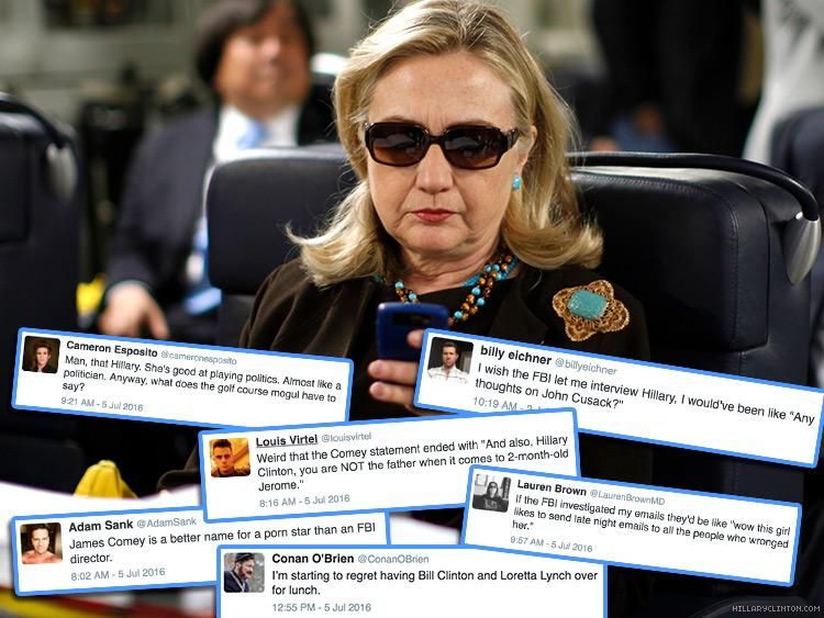 The Funniest Tweets About The Fbis Clinton Email Decision