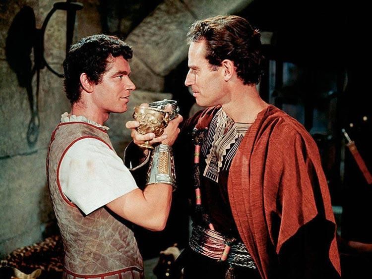 Stephen Boyd and Charlton Heston