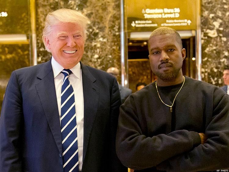 donald trump, kanye west