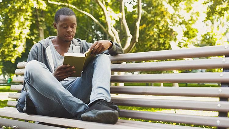 MAN READING