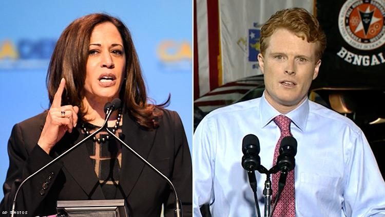 Kamala Harris and Joseph P Kennedy