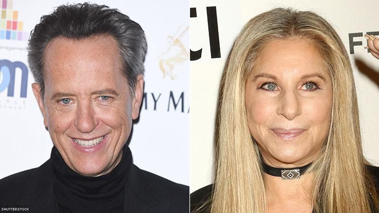 Richard E. Grant and Barbra Streisand