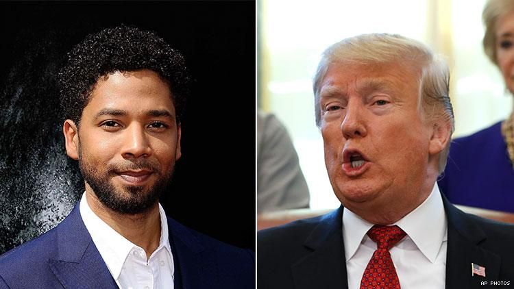 Trump Calls Jussie Smollett Attack 'Horrible' in Midst of Wall Rant