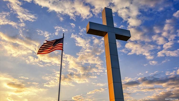 Flag and cross