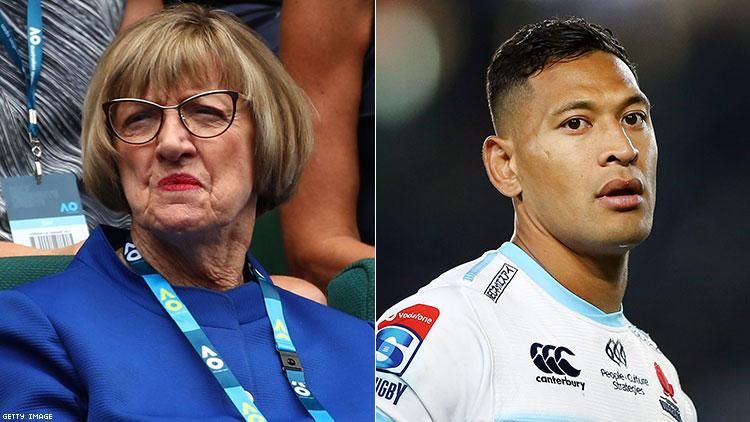 Margaret Court and Israel Folau