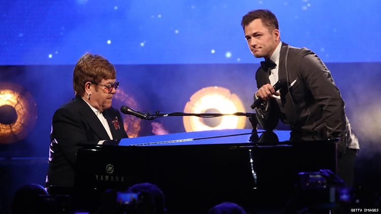 Taron Egerton and Elton John