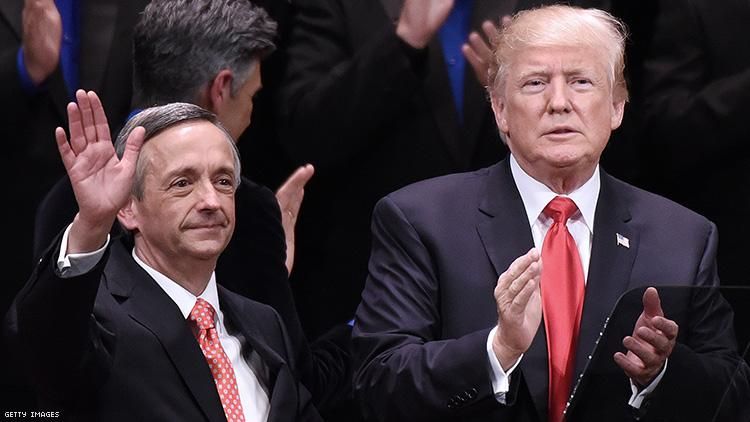 Robert Jeffress with Donald Trump