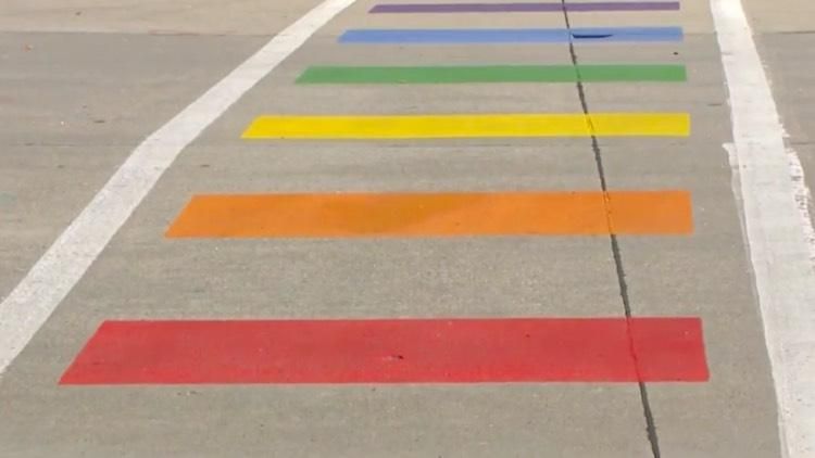 Rainbow crosswalk