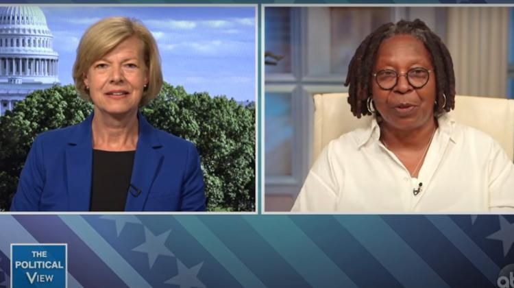 Tammy Baldwin and Whoopi Goldberg