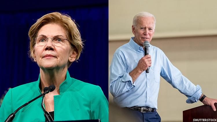 Elizabeth Warren and Joe Biden