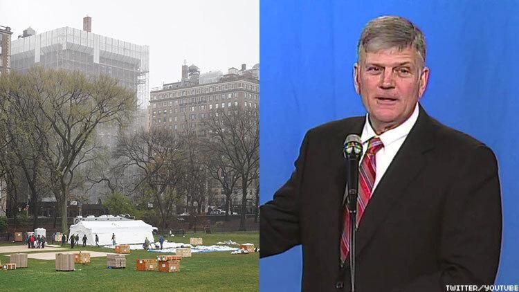 Tent hospital and Franklin Graham