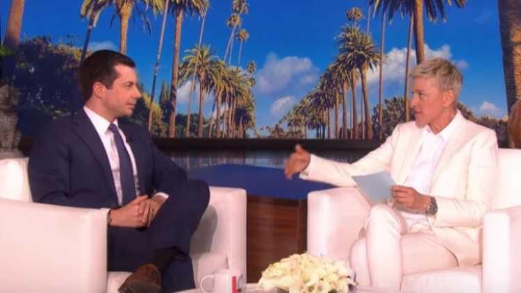 Pete Buttigieg and Ellen DeGeneres