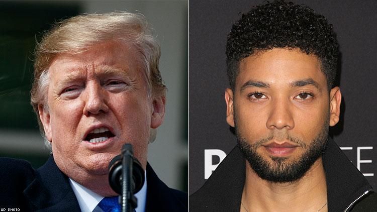 Donald Trump and Jussie Smollett