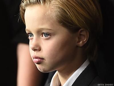 Brad Pitt and Angelina Jolie Support Their Kid Wearing Suits