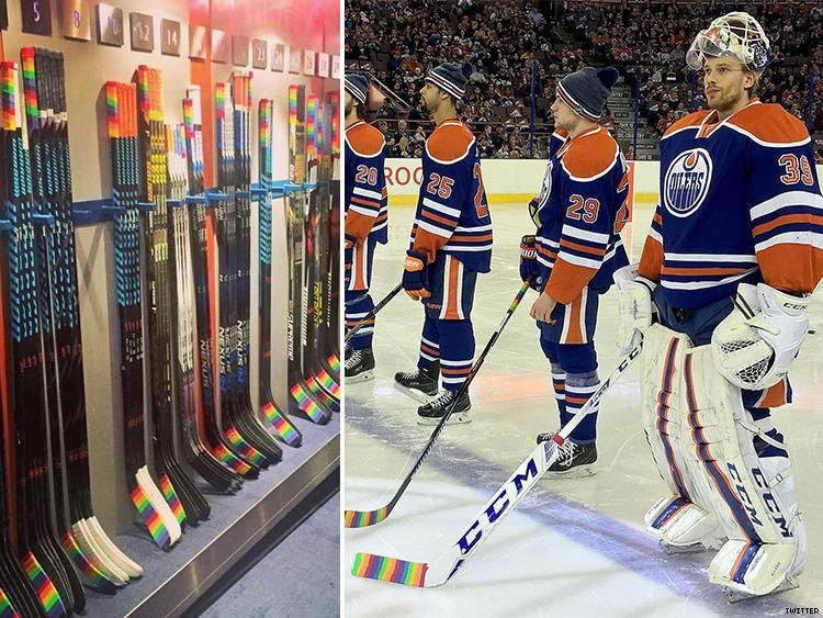 NHL Team Wraps Sticks in Pride Tape for 