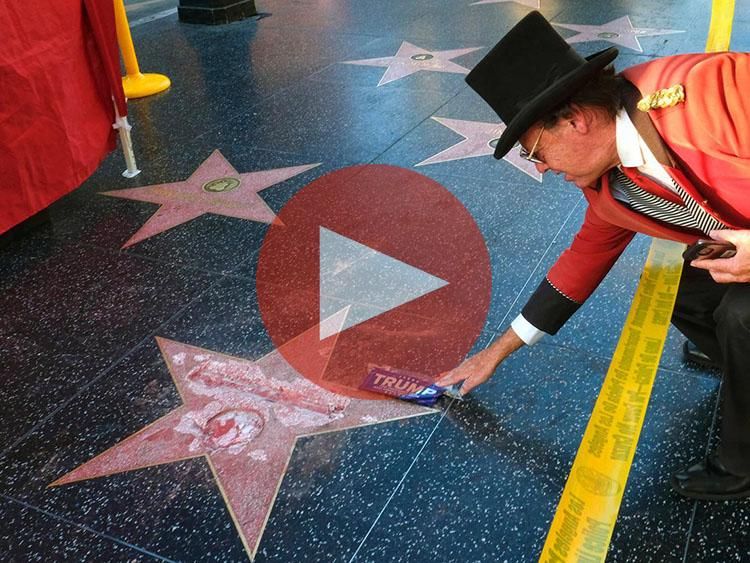 Donald Trump's Star On Hollywood's Walk Of Fame Vandalized (Video)