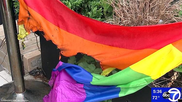 Rainbow Flag Burned Again Outside Nycs Only Black Owned Gay Lounge