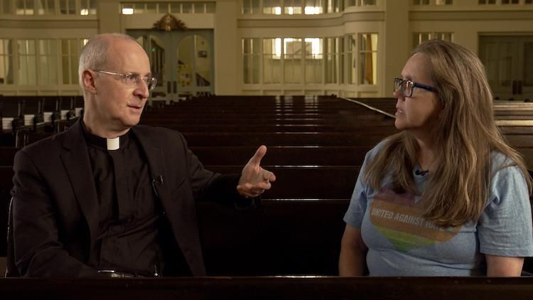 Father James Martin and Christine Leinonen