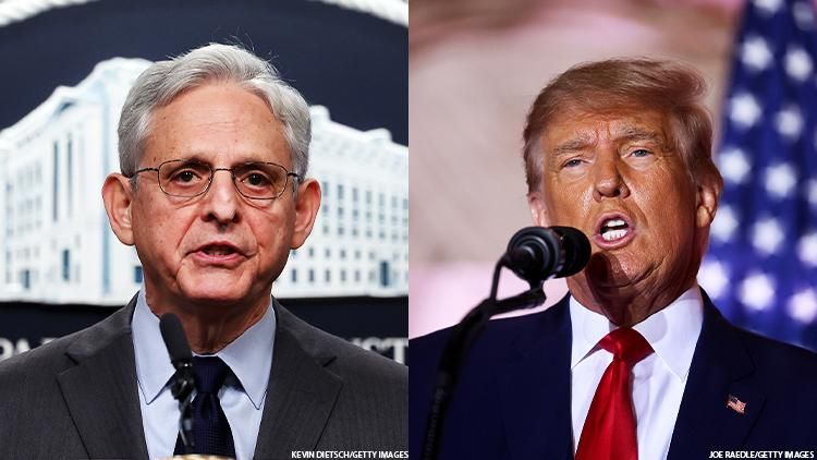 Merrick Garland and Donald Trump