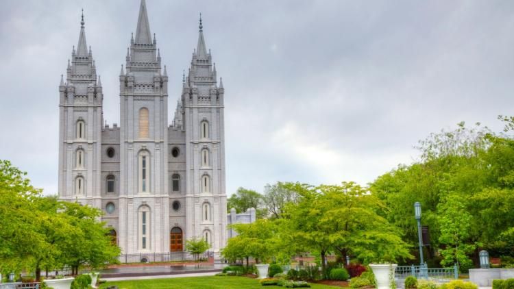 Mormon Church Temple in Salt Lake City, Utah